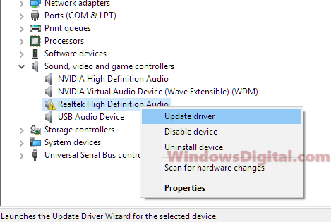 realtek high definition audio driver update