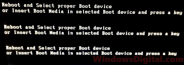 Reboot And Select Proper Boot Device On Windows 1011
