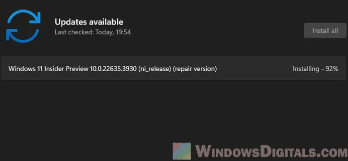 Reinstall your current version of Windows Message