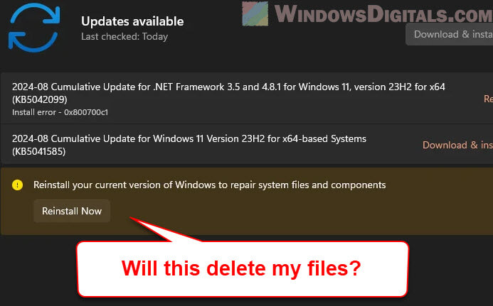 Reinstall your current version of Windows to repair system files and components