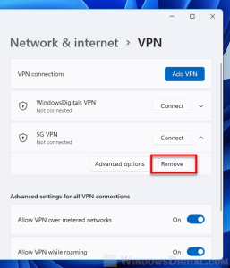 How to Disable VPN in Windows 11