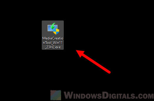 Run media creation tool Windows 11