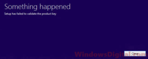 windows 10 failed to validate product key