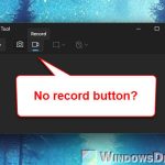 Snipping Tool No Video Recording Option