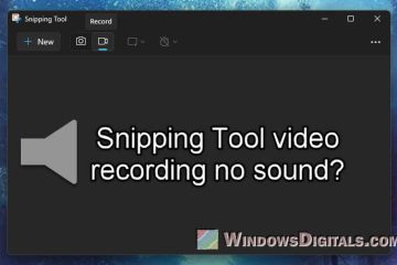 Snipping Tool Video Record No Sound