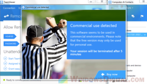 teamviewer alternative commercial use suspected