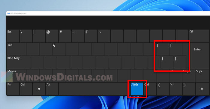 Type Square Or Curly Brackets On Windows Keyboard