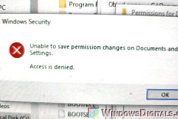 Unable to save permission changes on file or folder Windows 11