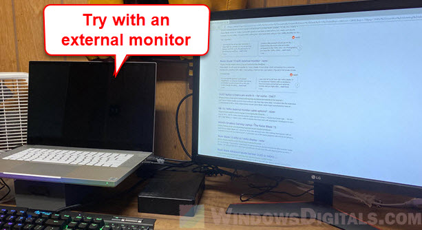 Use external monitor only for laptop