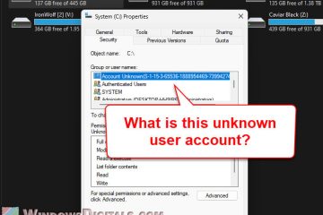 What is Account Unknown S-1-15-3 or S-1-5-21 in Windows 11