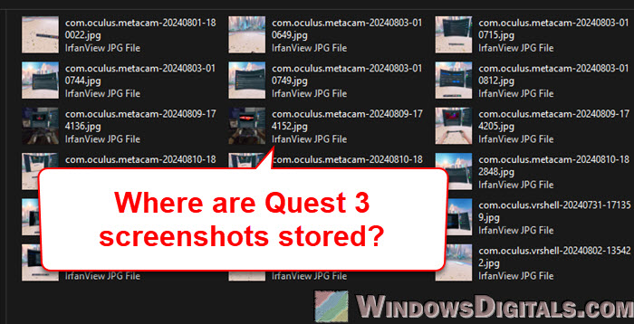 Where are Quest 3 Screenshots and Videos Stored