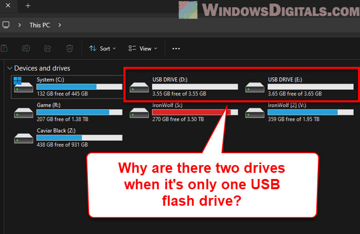 Why is My USB Showing Two Drives in Windows 11