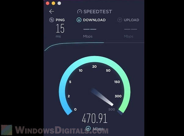 WiFi 5 speed test 400mbps