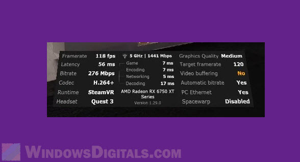 WiFi 6 with Virtual Desktop bitrate