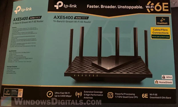 WiFi 6E router AXE5400