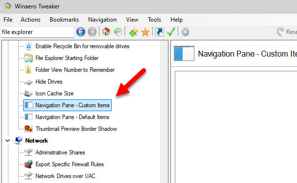 Winaero Navigation Pane Tweaks