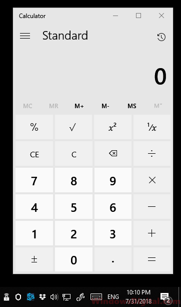 windows calculator app not working