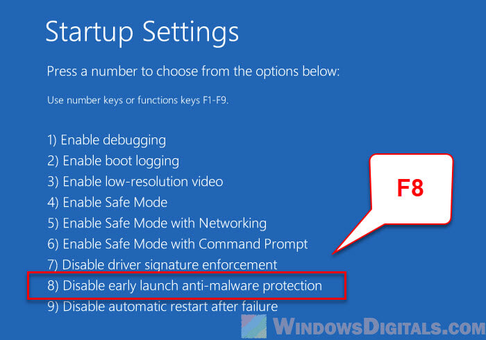 Windows 11 Disable early launch anti-malware protection