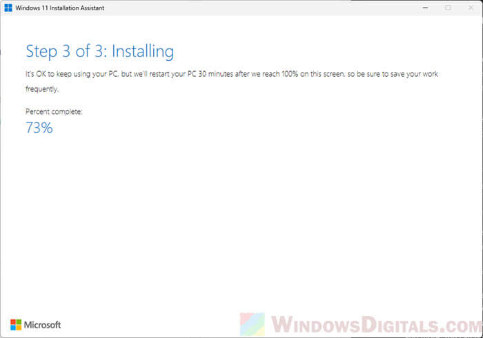 Windows 11 Installation Assistant In-place upgrade