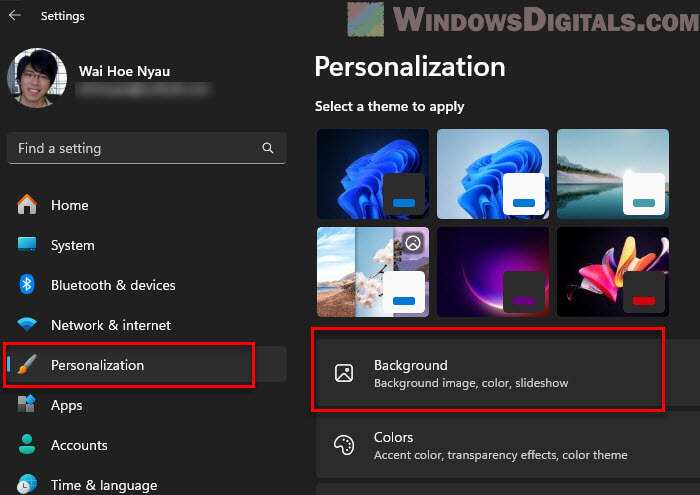 Windows 11 Personalization Background Settings