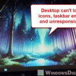 Windows 11 Stuck on Desktop with No Icons and Empty Taskbar