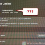 Windows 11 Updates failed with Retry button