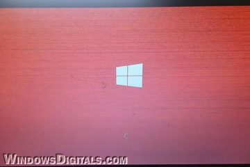 Windows 11 red background on startup or shutdown