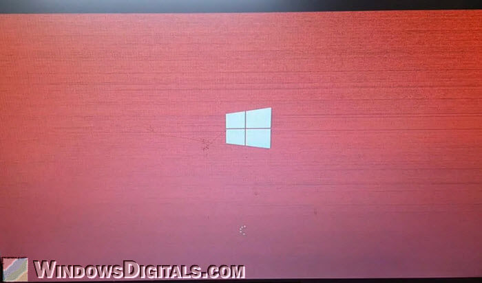 Windows 11 red background on startup or shutdown