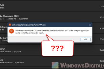 Windows Cannot Find unins000.exe Windows 11