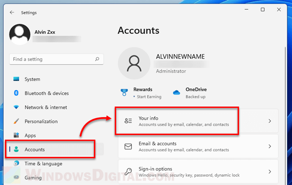 How to Change User Account Name in Windows 11